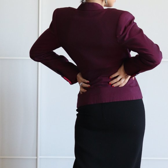 Vintage 80s Power Blazer Purple by Stirling Cooper - Picture 8 of 11